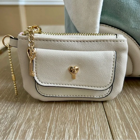 NWT Juicy Couture Dreamy Juicy Tote handbag daydreamer purse w wallet sage/white - Picture 15 of 15